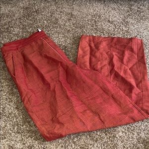 EILEEN FISHER Burgundy flare capris